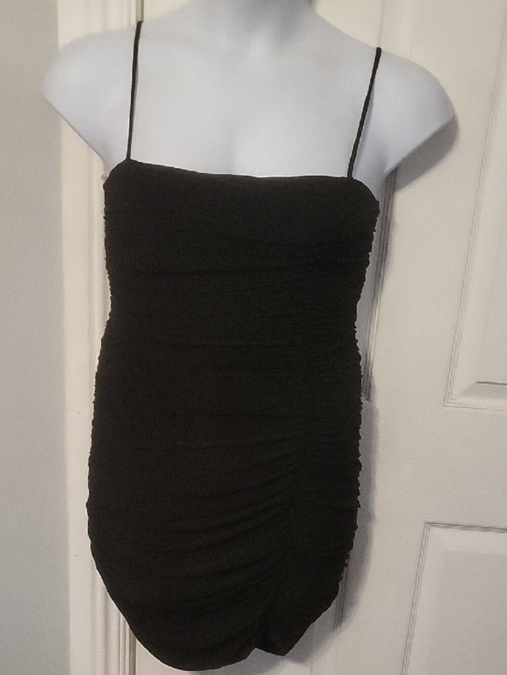 Windsor Black Ruched Mini Bodycon Ruched  Dress - Picture 8 of 11